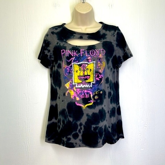 Pink Floyd - Tie Dye Pink Floyd Heads Graphic Short Sleeve T Shirt Size Small - Picture 2 of 9